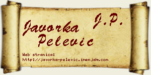 Javorka Pelević vizit kartica